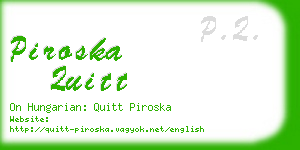 piroska quitt business card